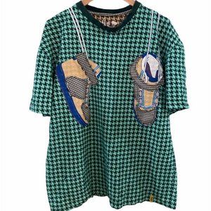 PALIS Herringbone Sneaker Mixed Media Top. Size 2X